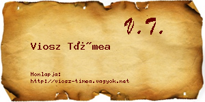 Viosz Tímea névjegykártya